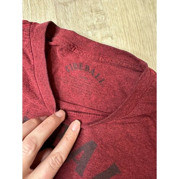 Fireball Graphic Tee Heather Maroon Tshirt size Large - Picture 3 of 3